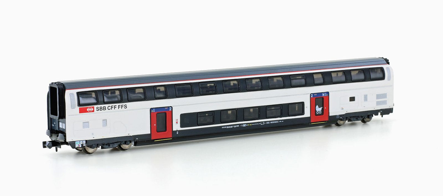 Hobbytrain 25121 SBB IC2020 2nd Class Bi-Level Coach VI N Gauge