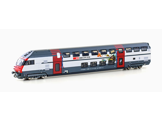 Hobbytrain SBB IC2020 2nd Class Bi-Level Control Coach V N Gauge H25129
