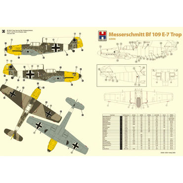 Hobby 2000 32006 Messerschmitt Bf 109 E-7 Trop 1:32 Plane Plastic Model Kit