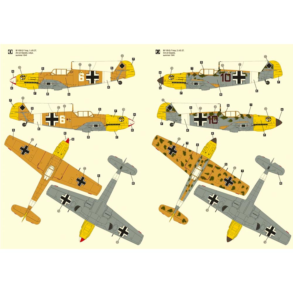 Hobby 2000 32006 Messerschmitt Bf 109 E-7 Trop 1:32 Plane Plastic Model Kit