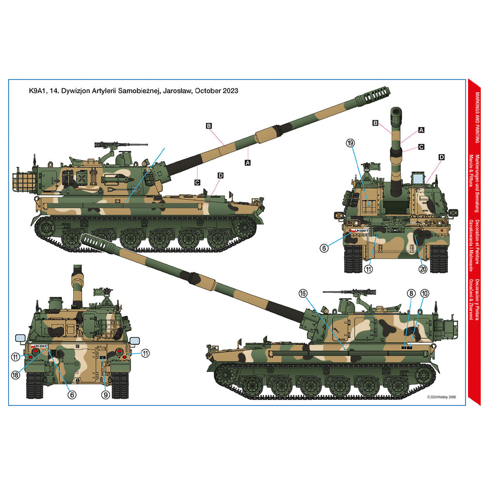 Hobby 2000 35005SE K9A1 'Thunder' Polish Army SPH Special Edition 1:48 Model Kit