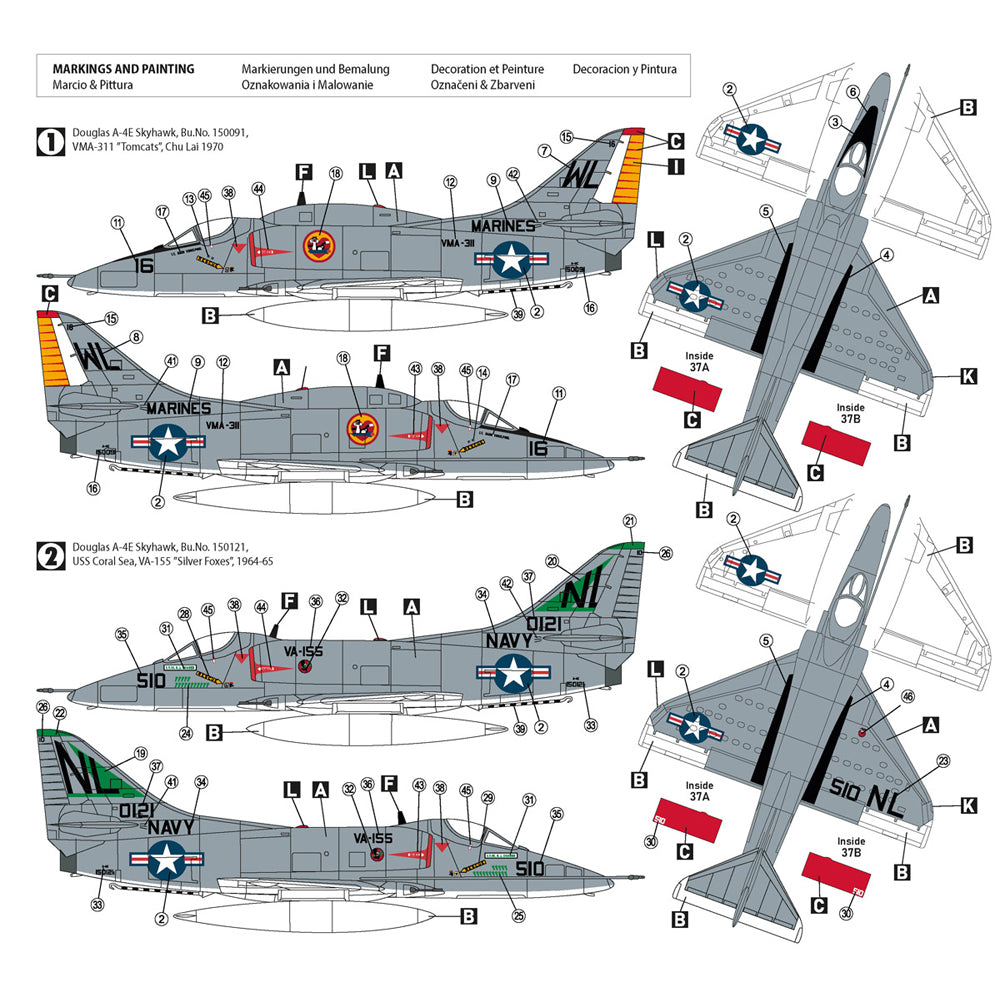 Hobby 2000 72047 Douglas A-4E Skyhawk 1:72 Model Kit