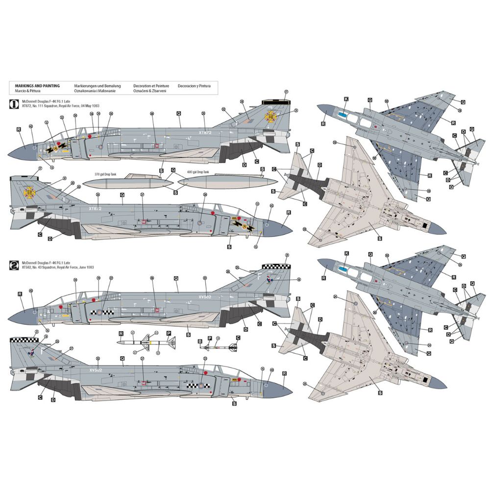 Hobby 2000 72081 F-4K Phantom FG.1 Late Vol.1 RAF 1:72 Model Kit