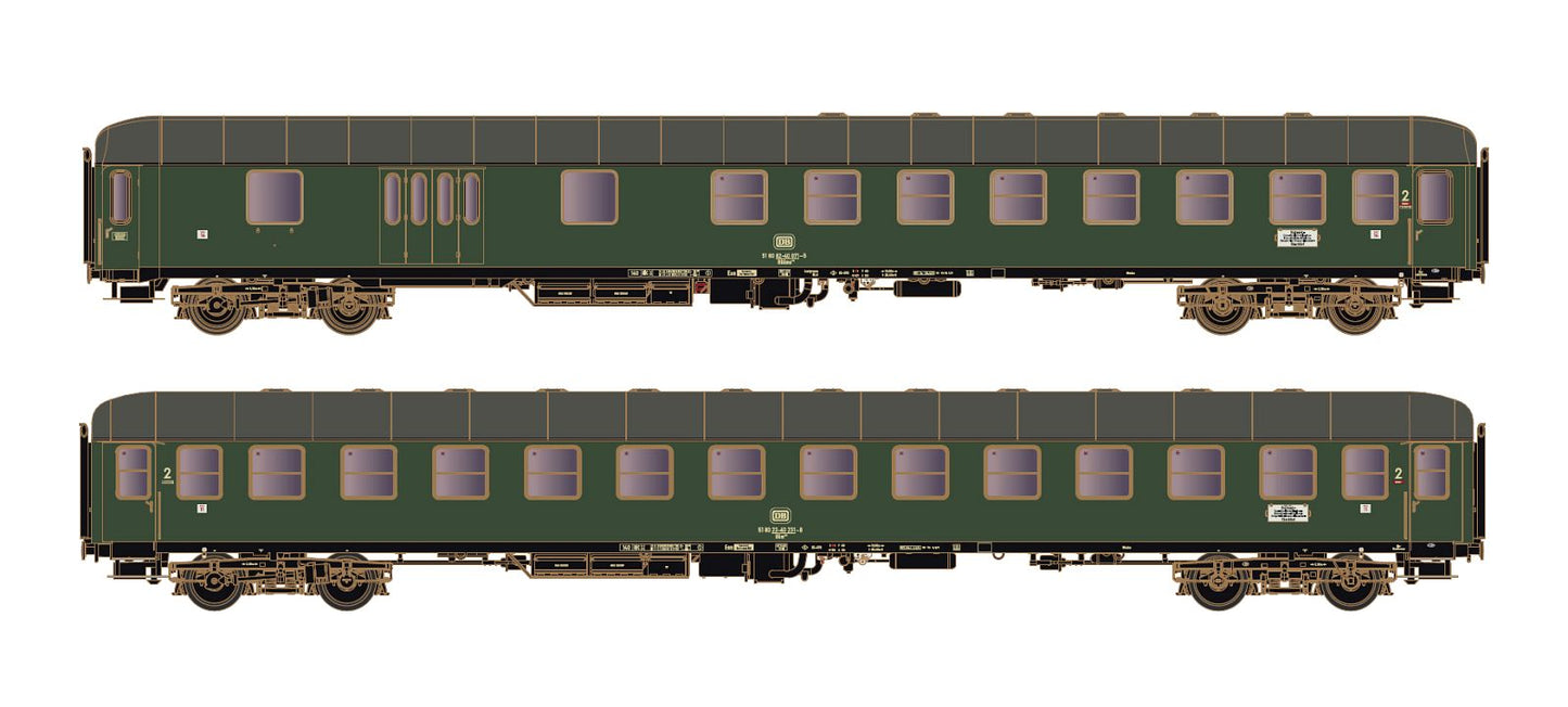 Hobbytrain 43038  DB D1213 Dortmund-Oberstdorf Coach Set 2 (2) IV HO