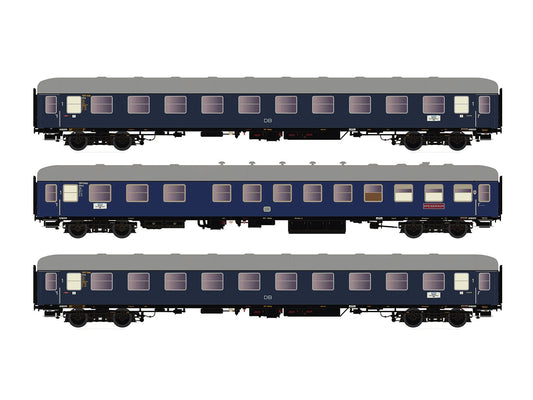 Hobbytrain DB F15/16 Sachsenross Coach Set (3) III (~AC) H43047 HO Gauge