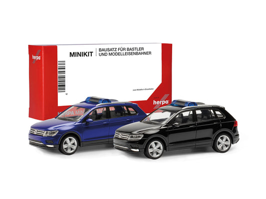 Herpa Minikit VW Tiguan (2) Ultramarine Blue & Black HA013109-003 HO Gauge