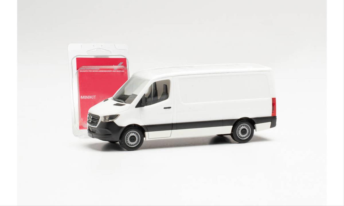 Herpa 13871 Minikit MB Sprinter '18 Van Low Roof White HO