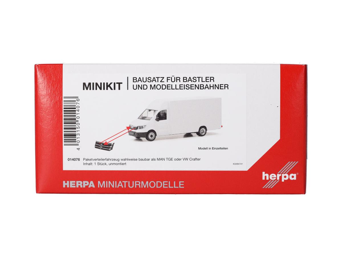 Herpa Minikit VW Crafter Package Delivery Van White HA014076 HO Gauge