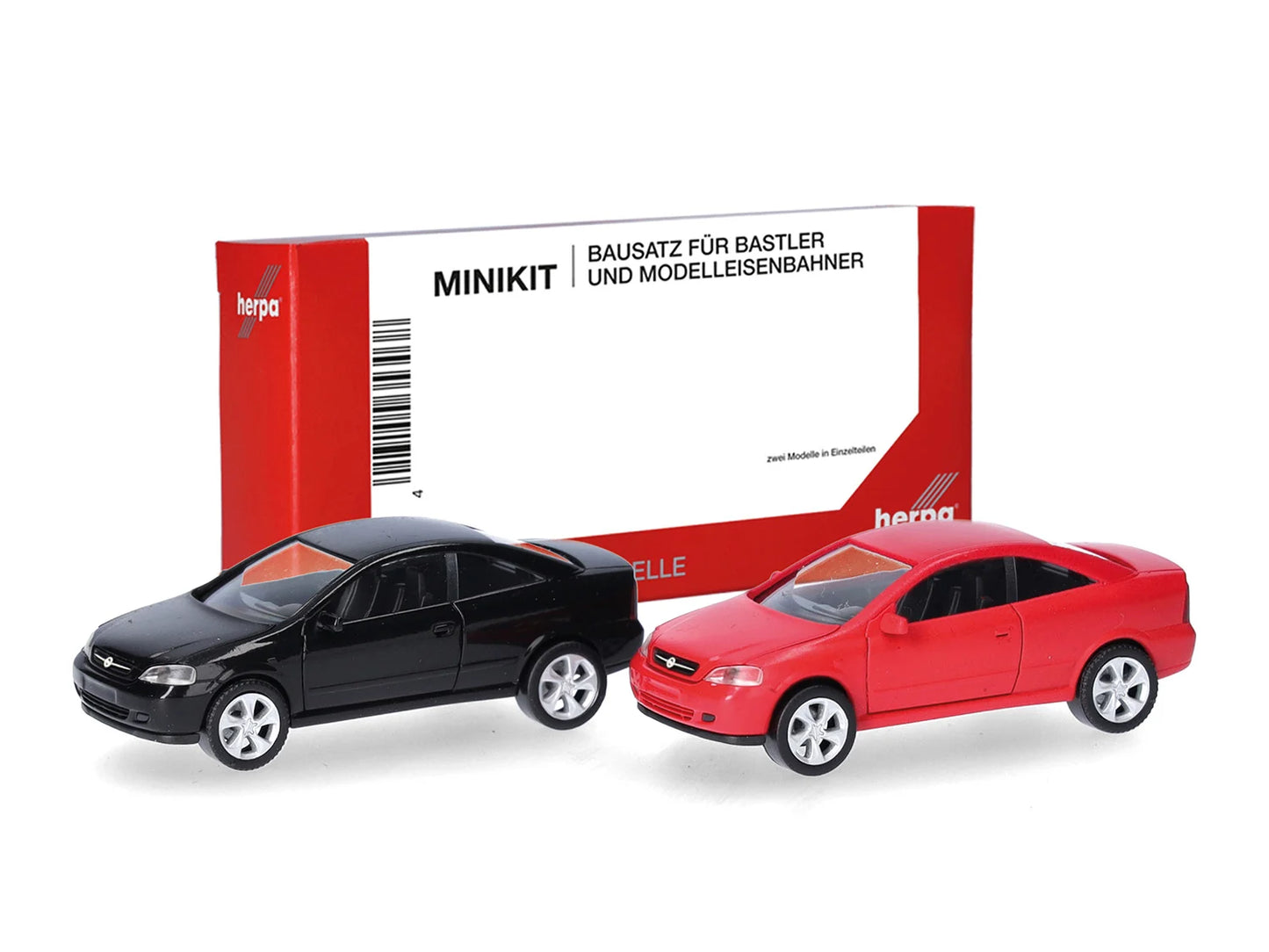 Herpa Minikit (2) Opel Coupe Black/Magma Red HA014106 HO Gauge