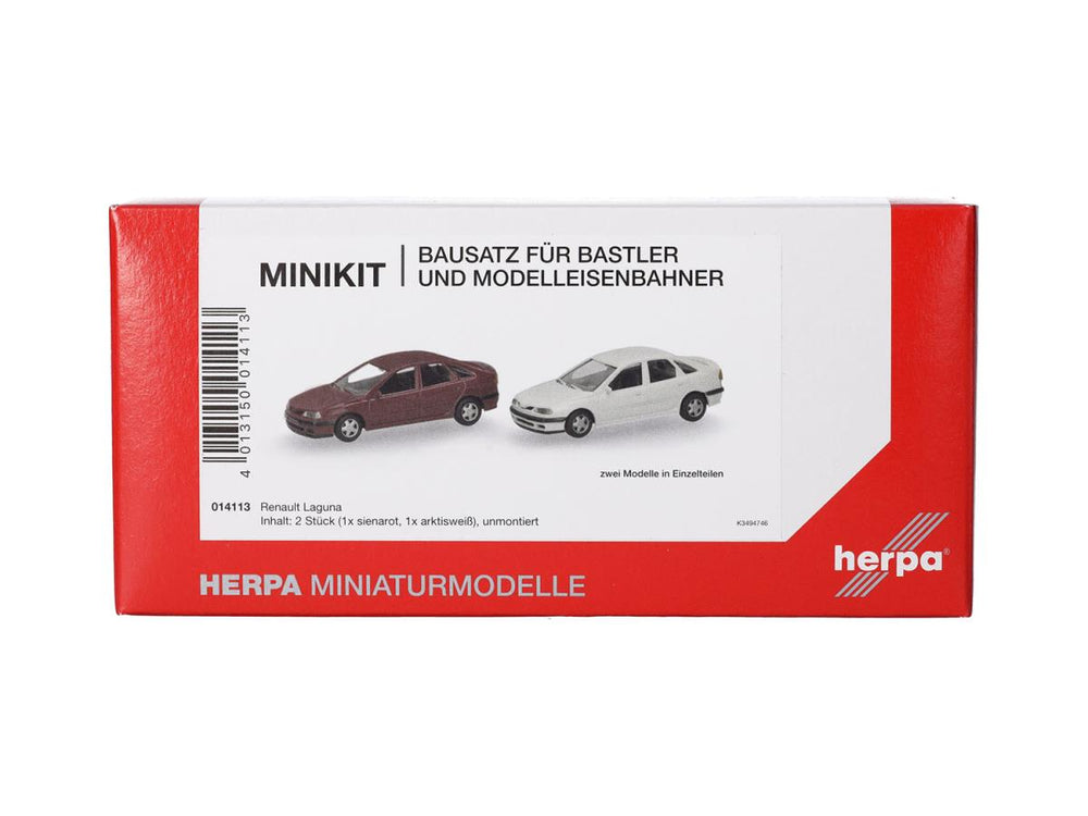 Herpa Minikit (2) Renault Laguna Sienna Red/Arctic White HA014113 HO Gauge