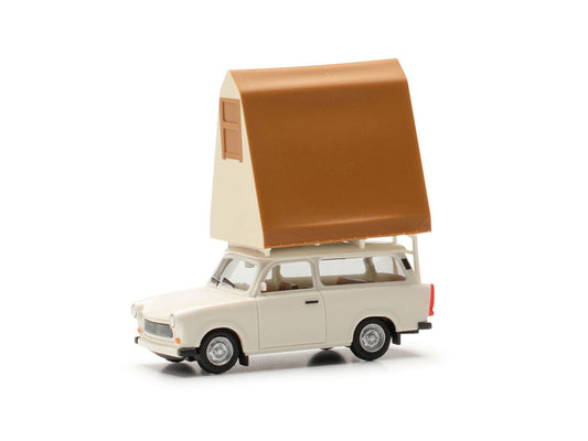 Herpa Trabant 601 Universal Dachzelt Grey White HO Gauge HA024167-002