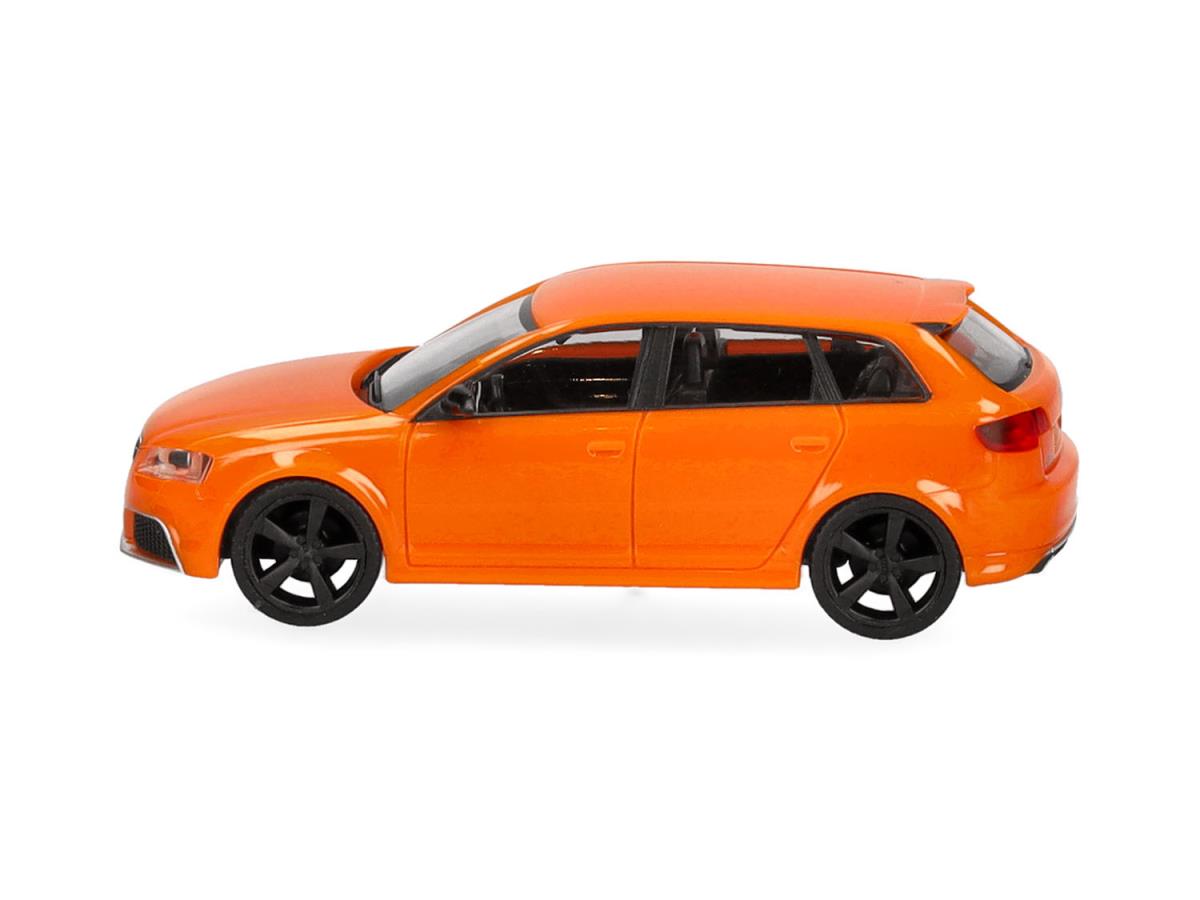 Herpa Audi RS3 Sportback Glow Orange Black Rims HA024877-005 HO Gauge