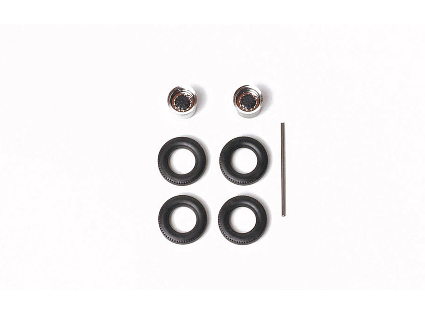 Herpa Twin Tyres Truck Drive Axle Chrome/Black (8) HA052023 HO Gauge