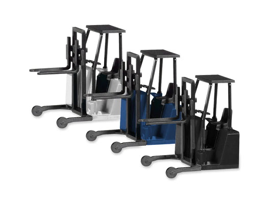 Herpa Fork Lift Truck Set (3) White/Blue/Black HA053860-002 HO Gauge