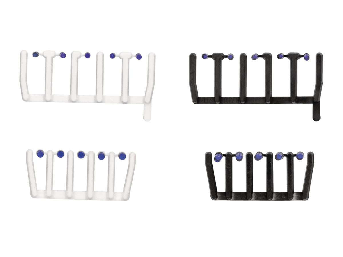 Herpa Blue Transparent Signal Lights w/Black & White Base HA054836 HO Gauge