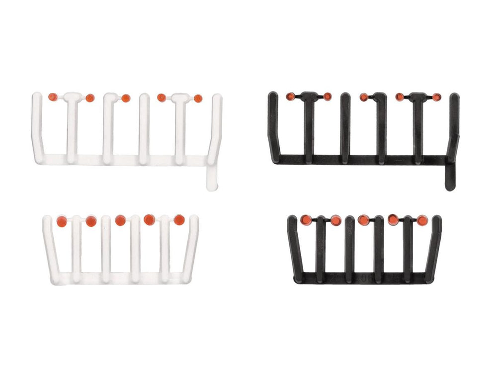Herpa Orange Transparent Signal Lights w/Black & White Base HA054843 HO Gauge