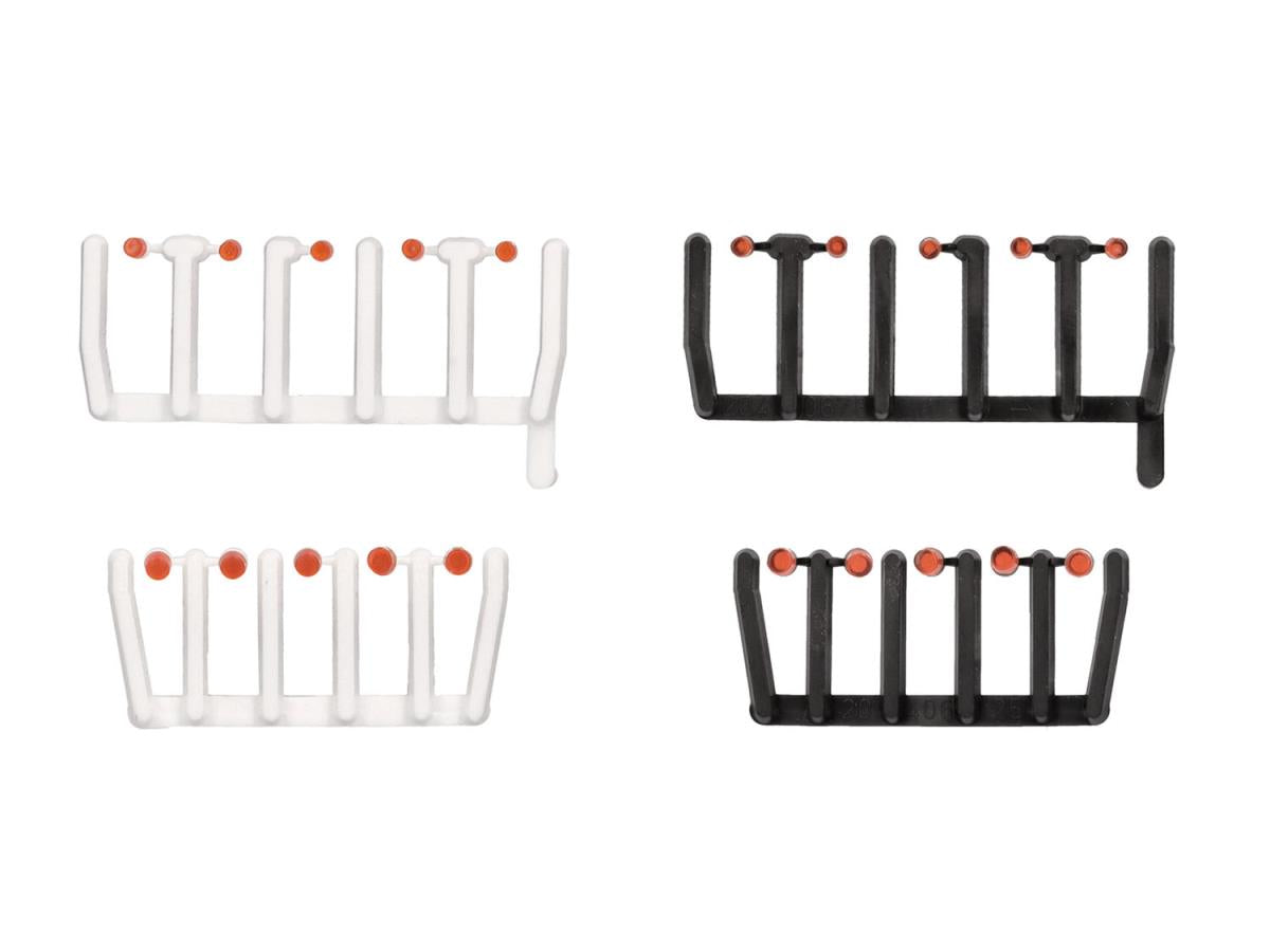Herpa Orange Transparent Signal Lights w/Black & White Base HA054843 HO Gauge
