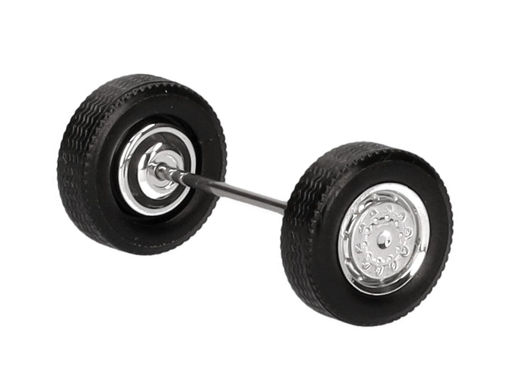 Herpa AWD Steering Wheelsets (8) Chrome HA054966 HO Gauge