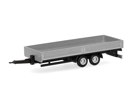 Herpa Lowboy Tandem 2 Axle Trailer Silver HA076920-002 HO Gauge