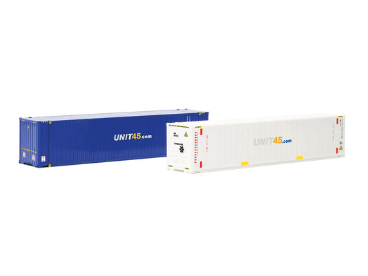 Herpa 45ft Container Set (2) UNIT45 HO Gauge HA076937-002