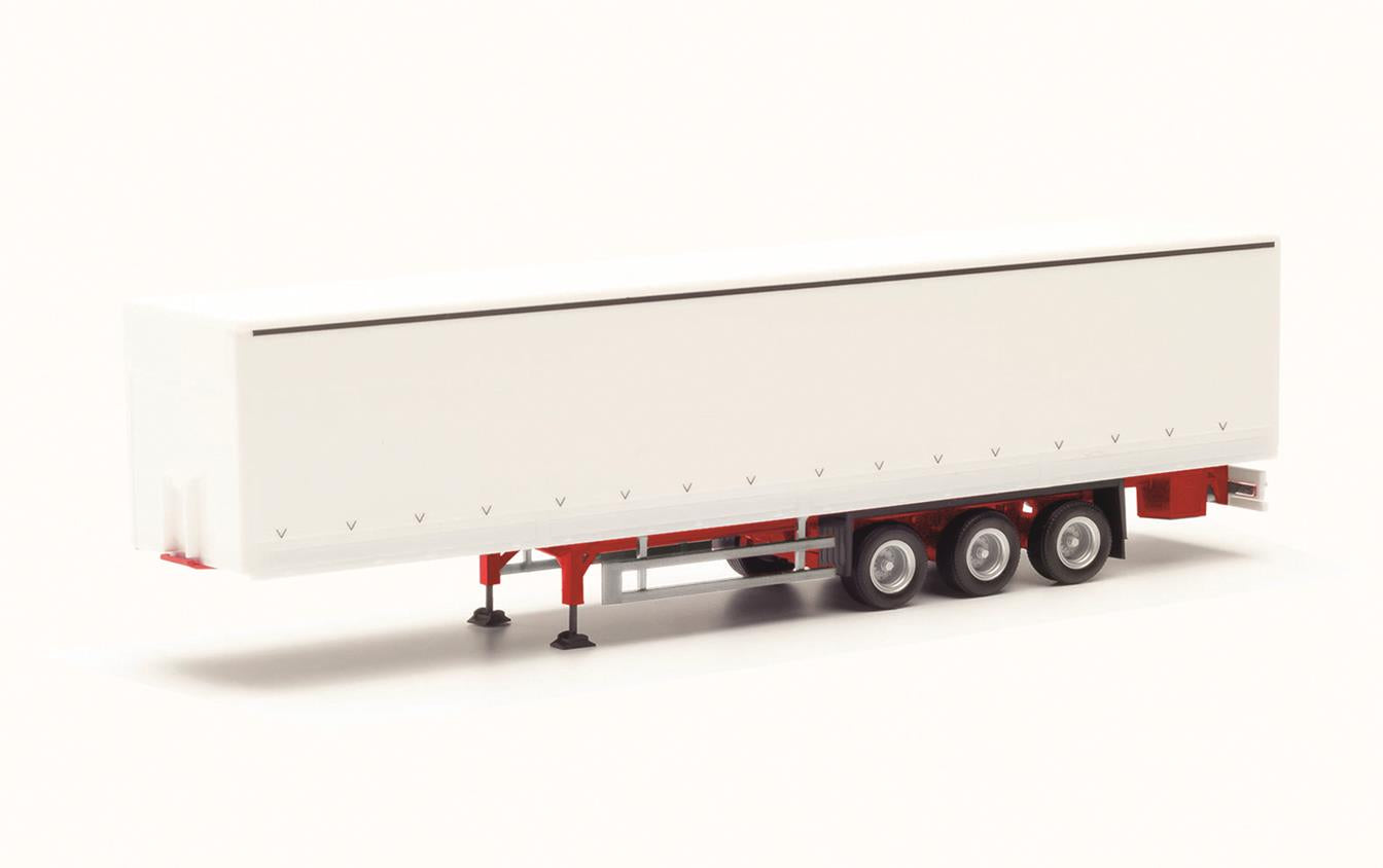 Herpa Three Axle Curtain Canvas Trailer w/Side Walls White HO Gauge HA076944-002