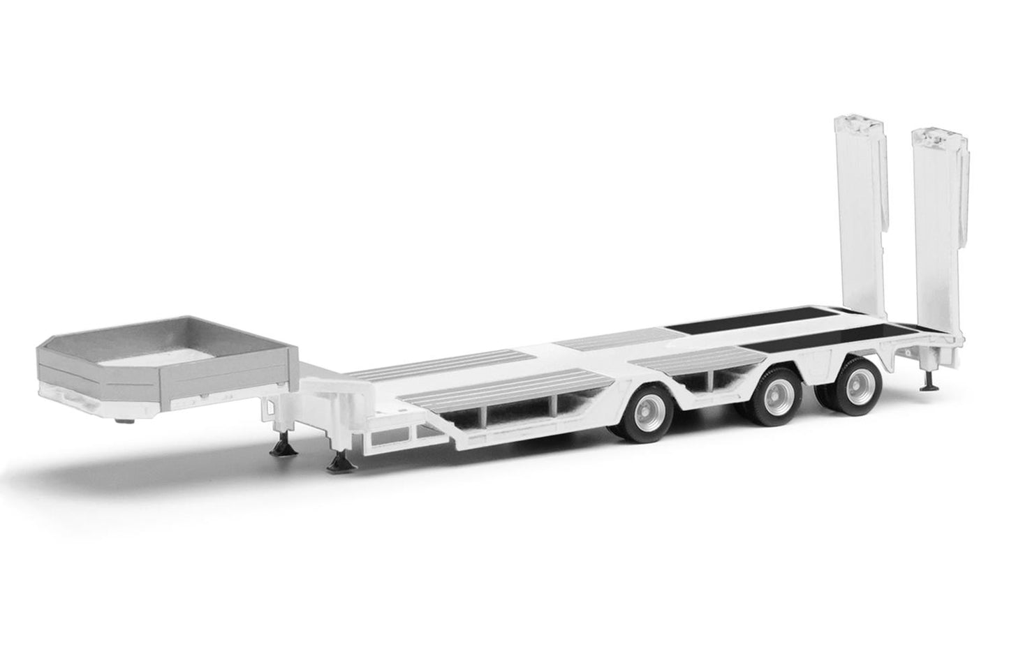 Herpa Goldhofer Allrounder 3 Axle Trailer White HO Gauge 076968-002