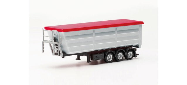 Herpa Dump Trailer Silver/Red HO Gauge HA077057-002