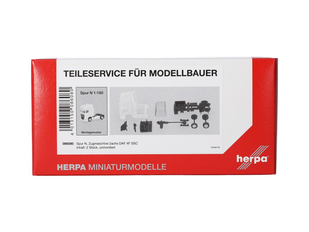 Herpa DAF 95 XF SSC 2 Axle Rigid Tractor White (2) HA086080 HO Gauge