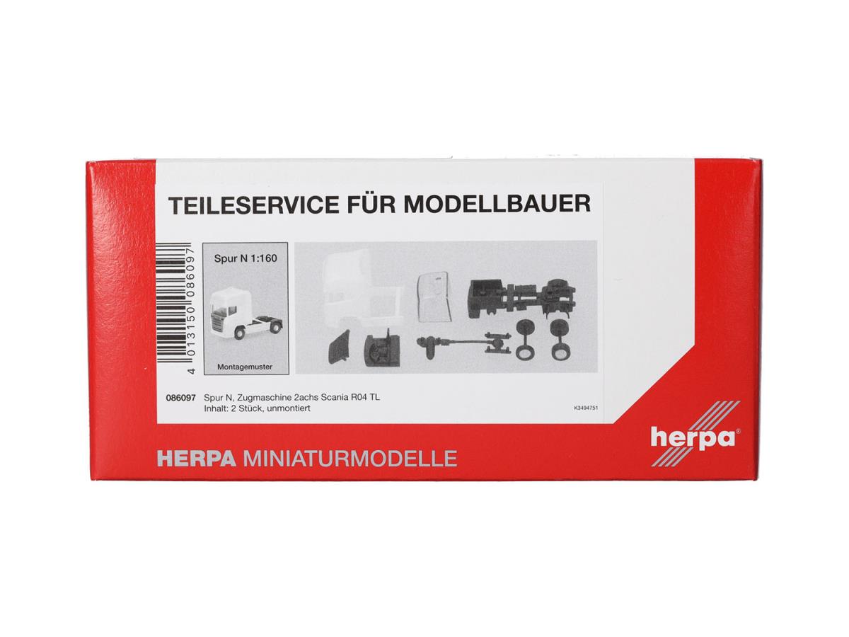 Herpa Scania R TL 2004 2 Axle Rigid Tractor White (2) HA086097 HO Gauge