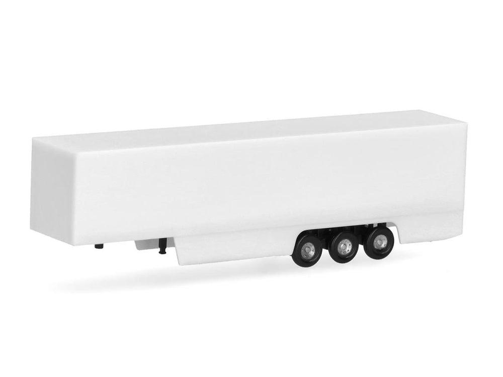 Herpa Box Semitrailer w/Side Skirting 3 Axle White (2) HA086110 HO Gauge