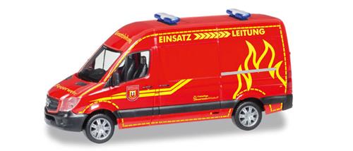 Herpa 93491 Mercedes Benz Sprinter High Roof Wilsdruff Fire Dept. HO