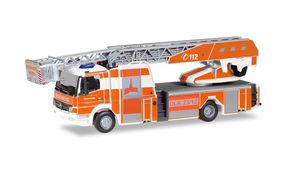 Herpa 96119 MB Atego 10 Rosenbauer Turntable Ladder Feuerwehr Kassel HO