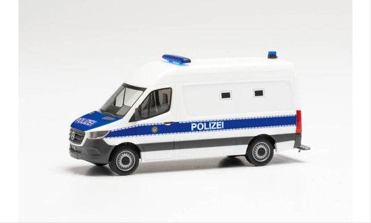 Herpa 96492 MB Sprinter 18 Box Van Gefangentransporter Polizei Berlin HO