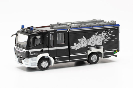 Herpa MAN TGM CC Ziegler Z-Cab Interkantonales Feuerwehr Schweiz HA096997 HO Gauge