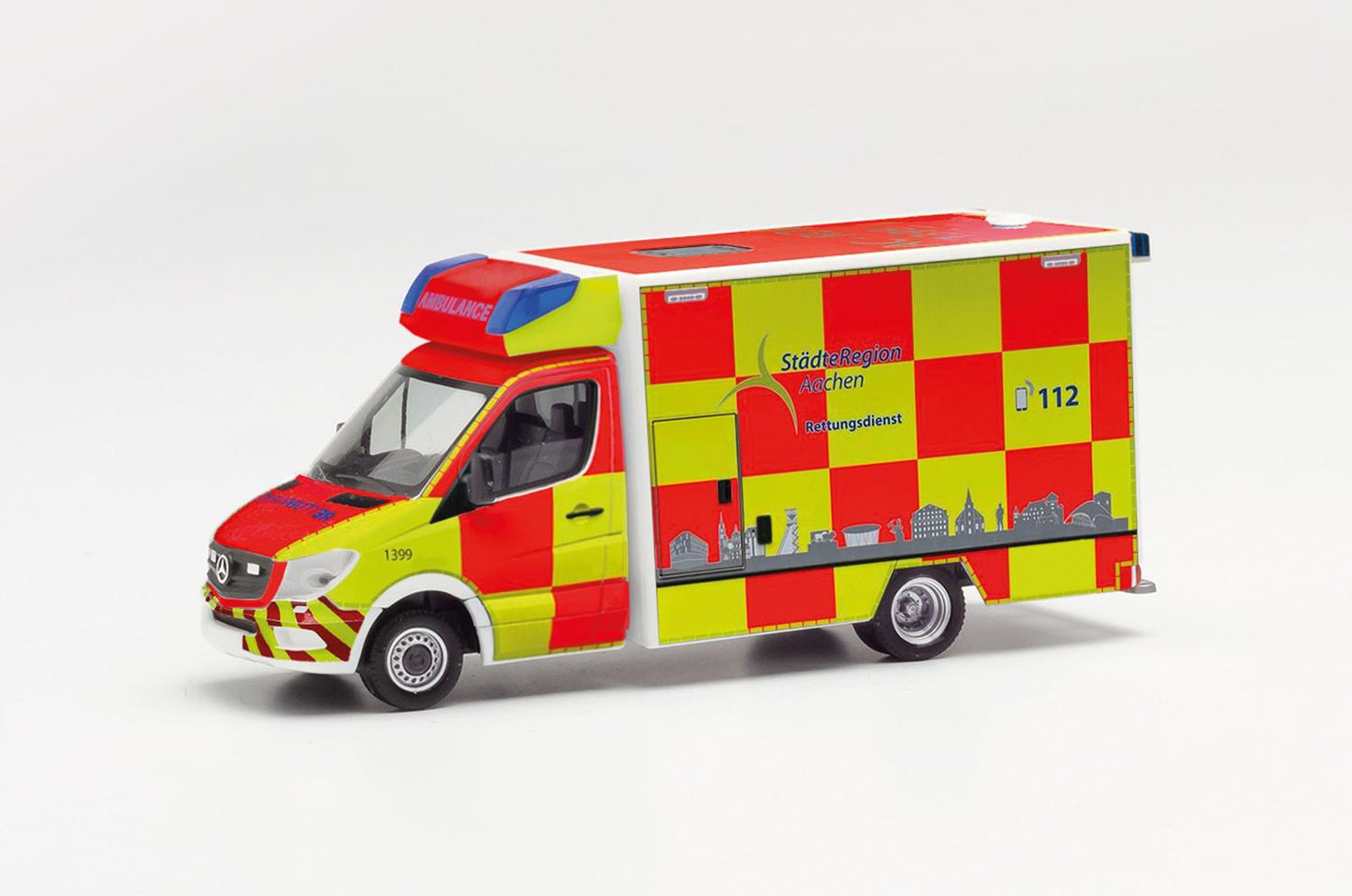 Herpa MB Sprinter '13 Fahrtec Stadtregion Aachen HA097284 HO Gauge