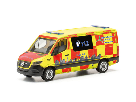 Herpa MB Sprinter '18 Bus Rettungsdienst StadteRegion Aachen HO Gauge HA097741