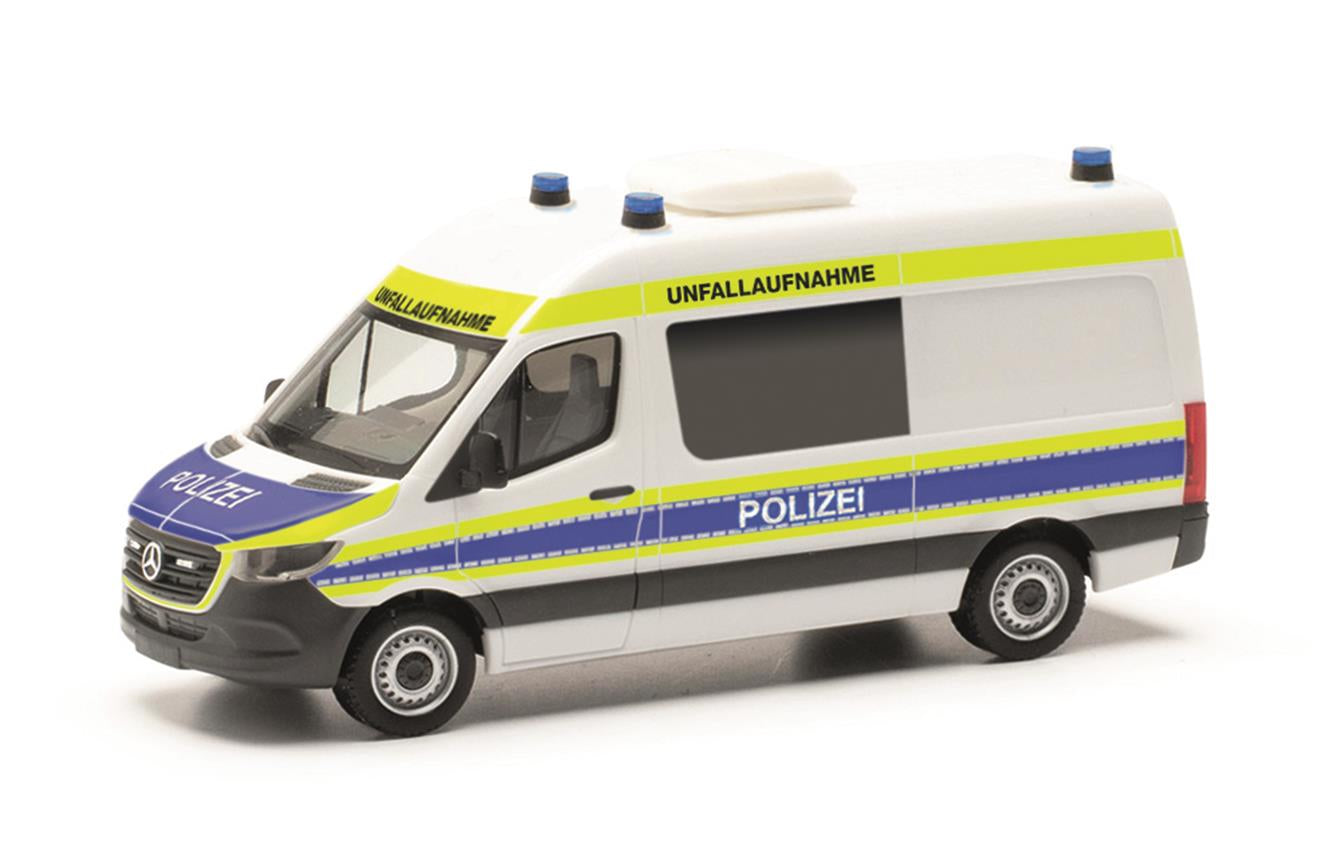 Herpa MB Sprinter 18 High Roof Polizei NRW/Unfallaufnahme HO Gauge HA097758