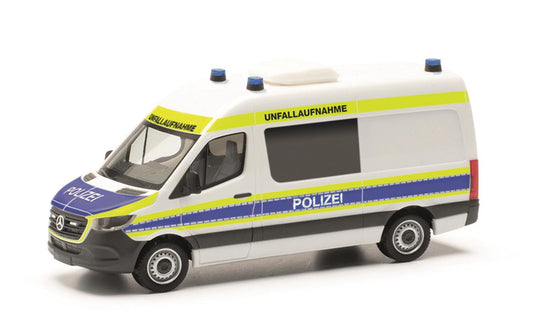 Herpa MB Sprinter 18 High Roof Polizei NRW/Unfallaufnahme HO Gauge HA097758