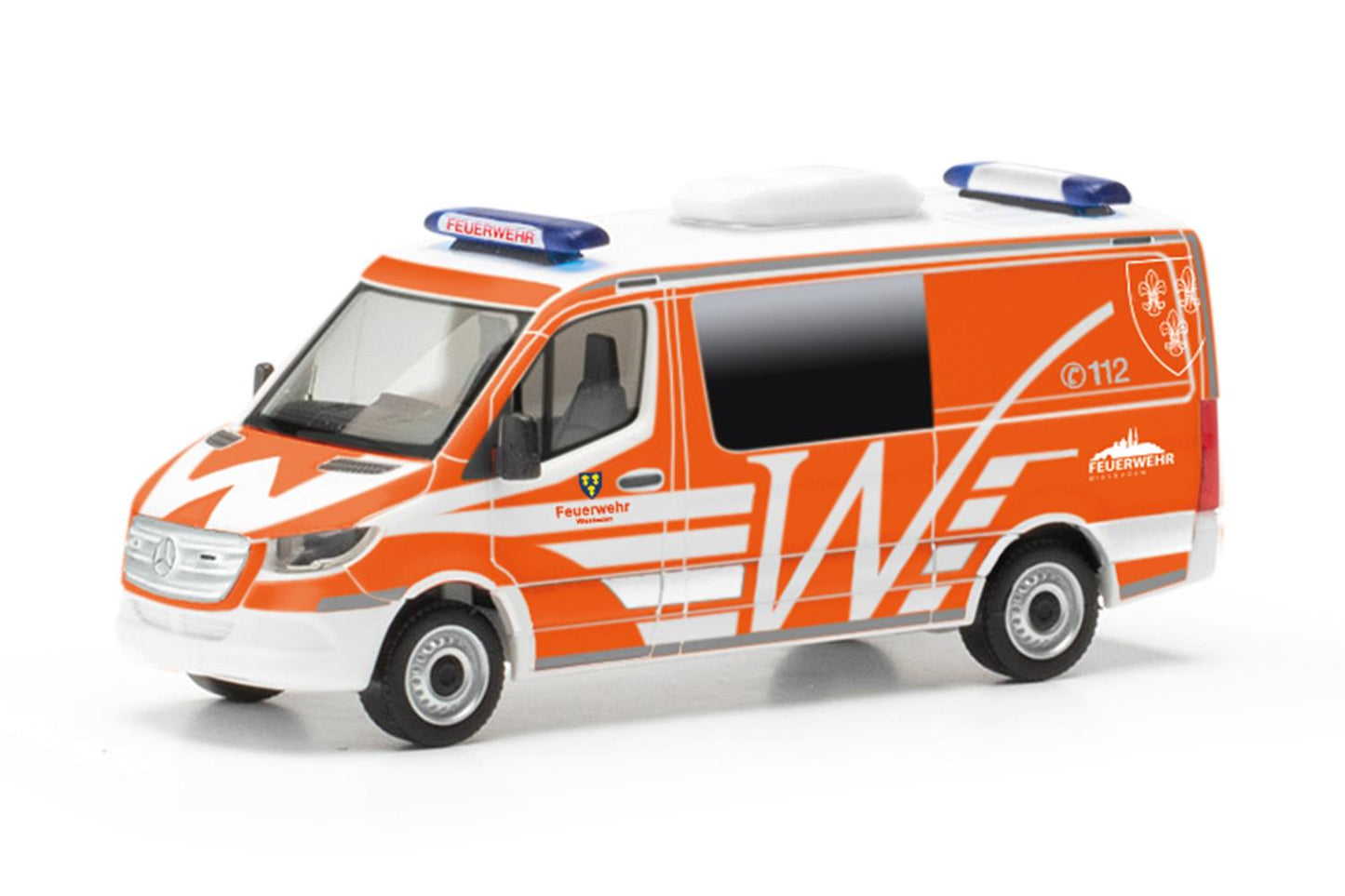 Herpa MB Sprinter '18 Half Bus Feuerwehr Wiesbaden HO Gauge 97826