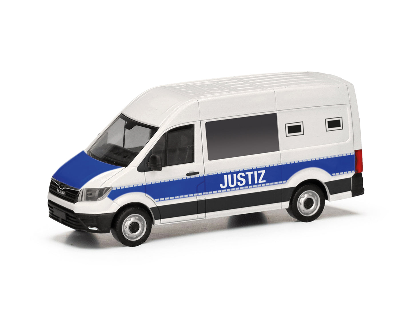 Herpa MAN TGE Box High Roof Justiz HA098021 HO Gauge
