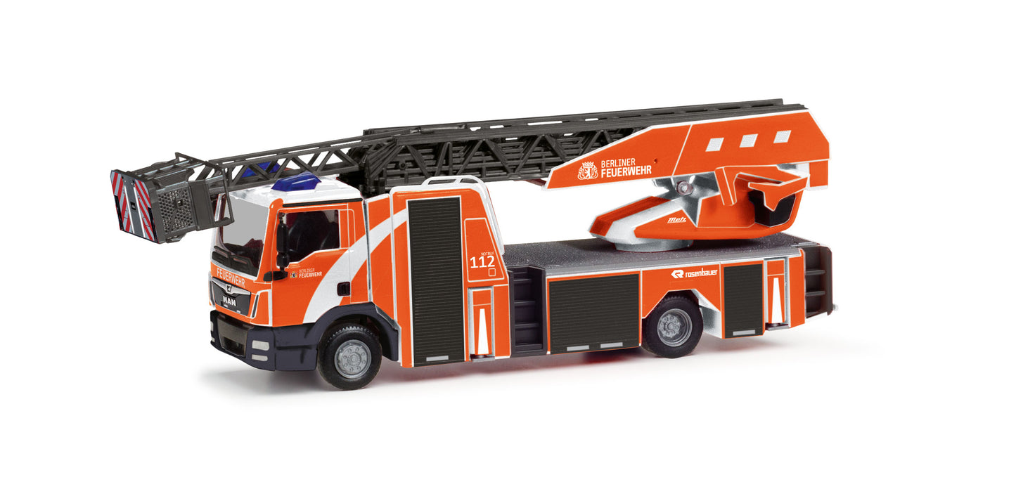 Herpa 98090 MAN TGM DLK Turntable Ladder Feuerwehr Berlin HO Gauge