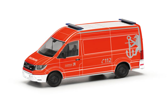 Herpa MAN TGE High Roof Box Van Feuerwehr Dusseldorf HA098298 HO Gauge