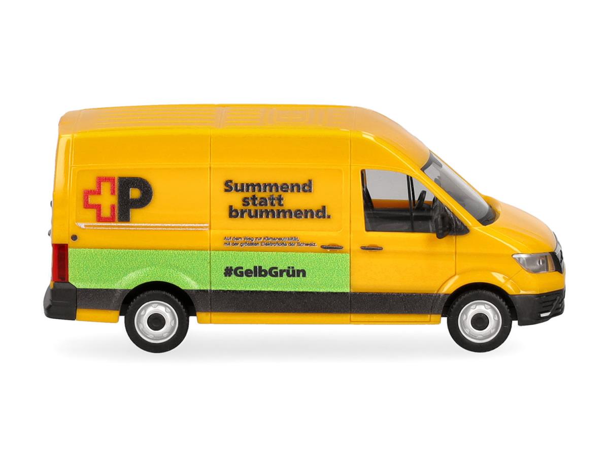 Herpa MAN eTGE High Roof Van Swiss Post HA098571 HO Gauge