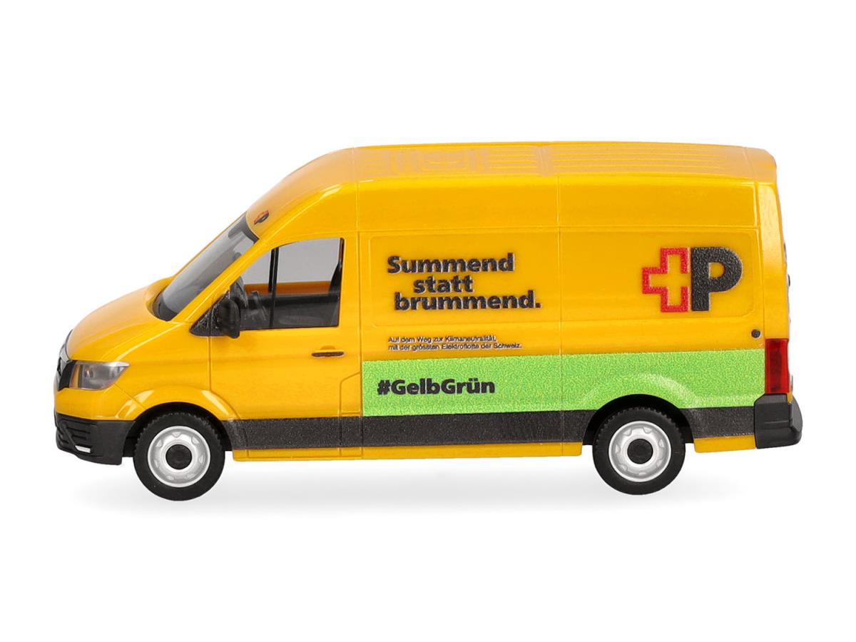 Herpa MAN eTGE High Roof Van Swiss Post HA098571 HO Gauge
