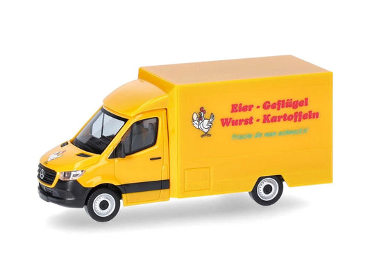 Herpa MB Sprinter 18 Food Truck Eier Geflugel Wurst Kartoffeln HA098656 HO Gauge