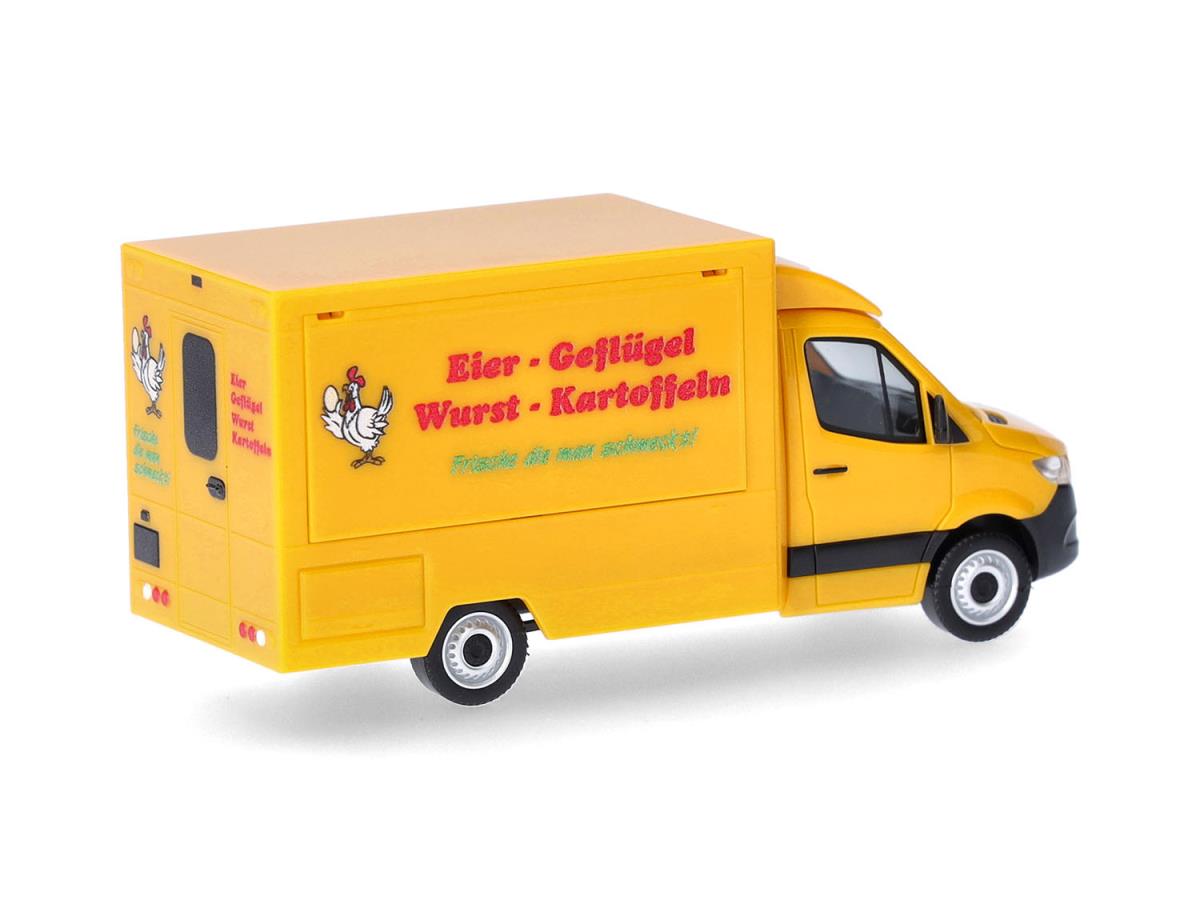 Herpa MB Sprinter 18 Food Truck Eier Geflugel Wurst Kartoffeln HA098656 HO Gauge