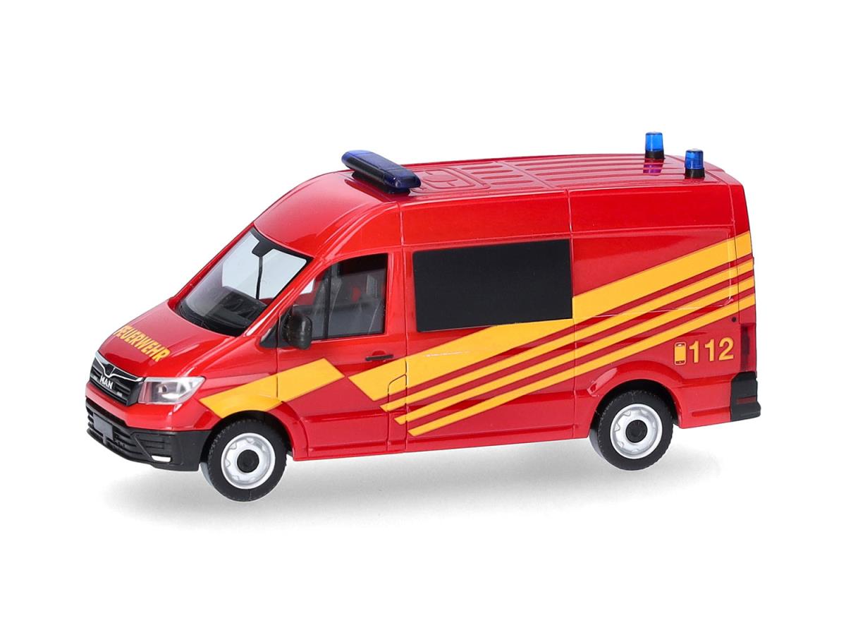 Herpa MAN TGE Half Bus High Roof Feuerwehr HA098748 HO Gauge