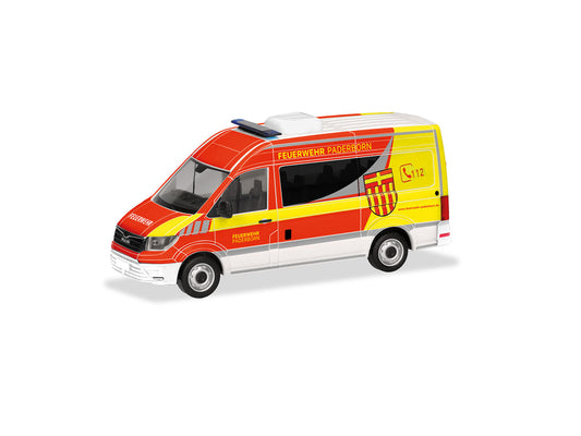 Herpa MAN TGE Bus High Roof Feuerwehr Paderborn HA098816 HO Gauge