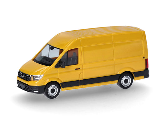 Herpa MAN eTGE Transporter High Roof Broom Yellow HA098908 HO Gauge