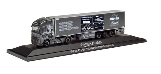Herpa 122092 Volvo FH GI XL Refrigerated Box Semitrailer Raddatz Jork HO